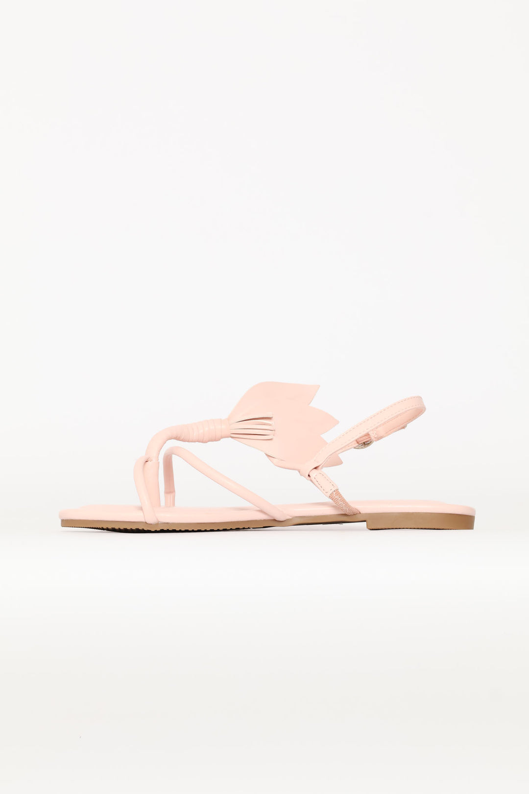 Toe Post Sandal With Blooming Flower Detail - Pink