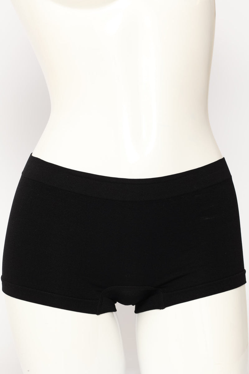 3 Pack Seamless Boyleg Panties - Beige/Brown/Black