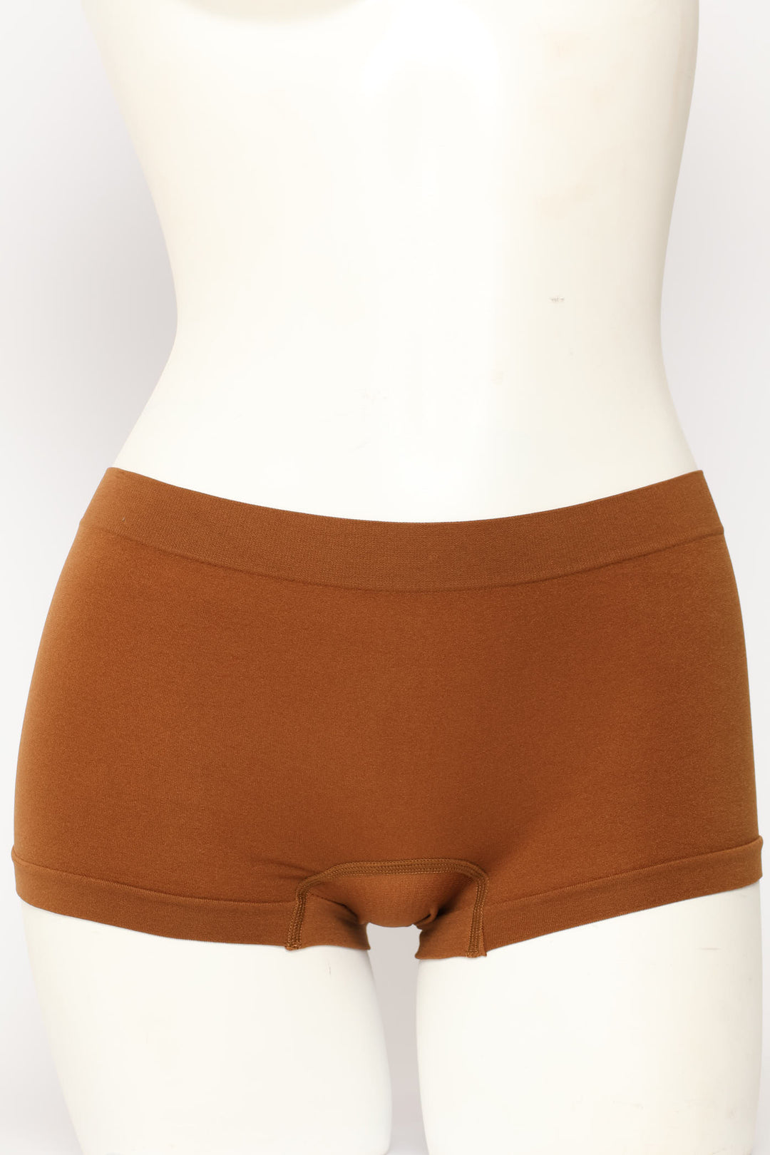 3 Pack Seamless Boyleg Panties - Beige/Brown/Black