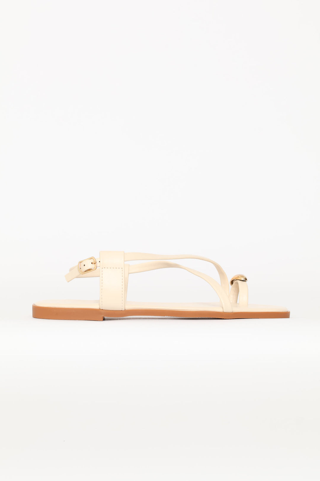Toe Post With Crosstrap Detail - Off White