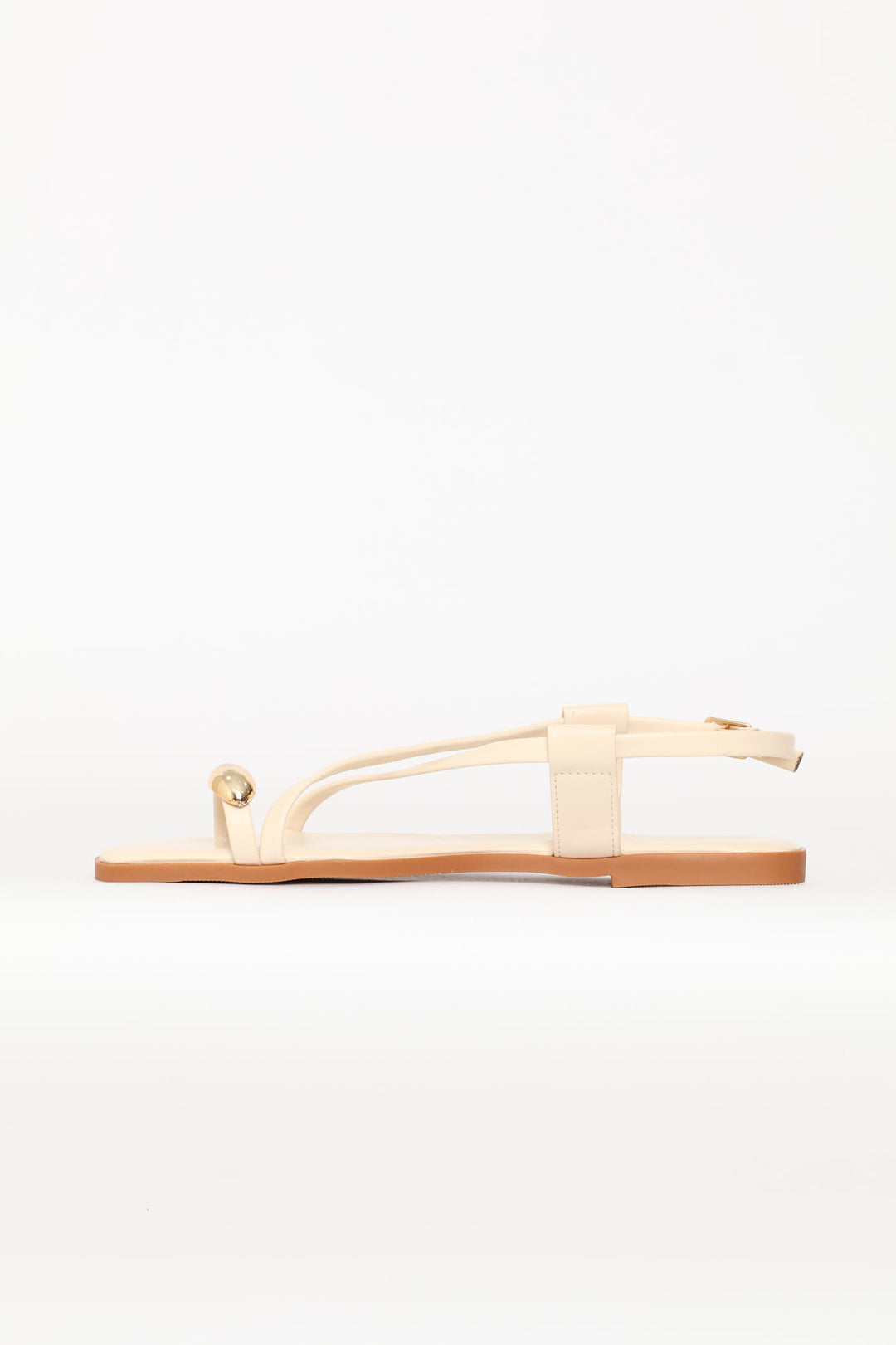 Toe Post With Crosstrap Detail - Off White