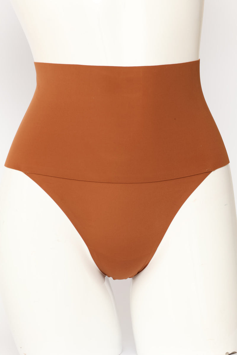 Polyamide Shaper Thong - Mocha