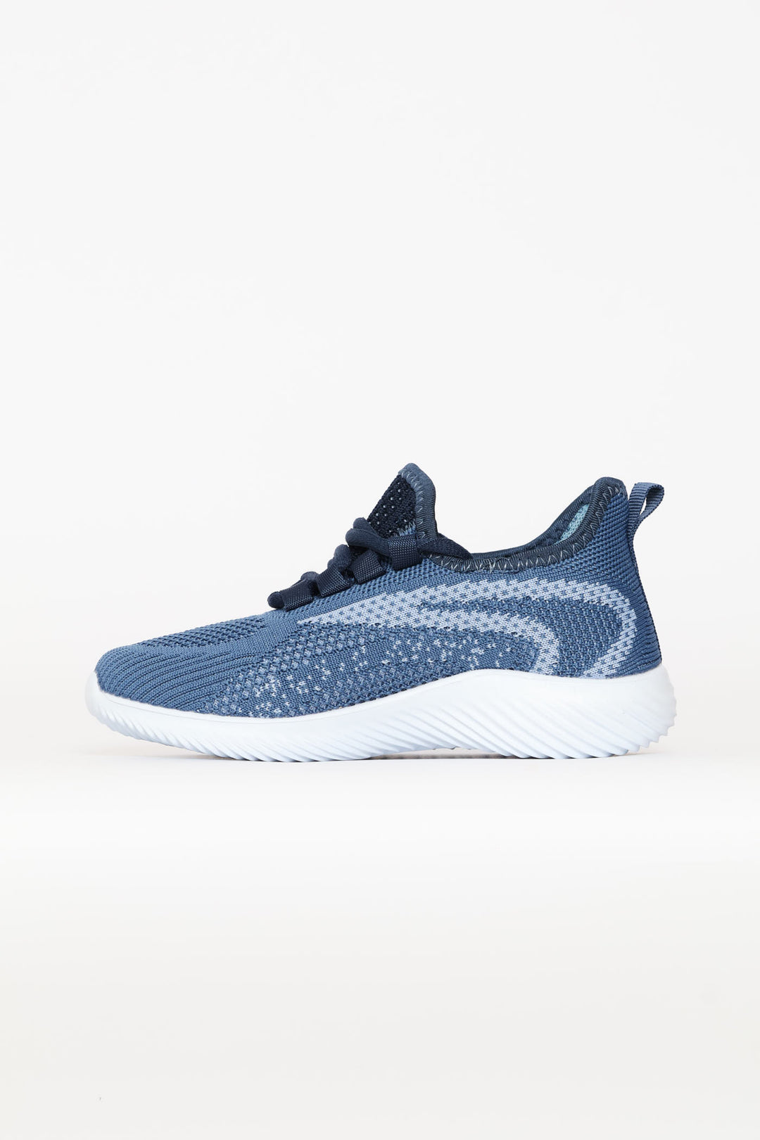 Girls Knit Trainer - Blue