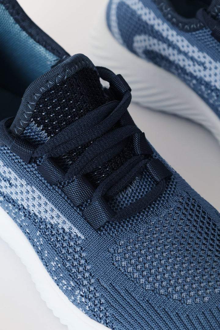 Girls Knit Trainer - Blue