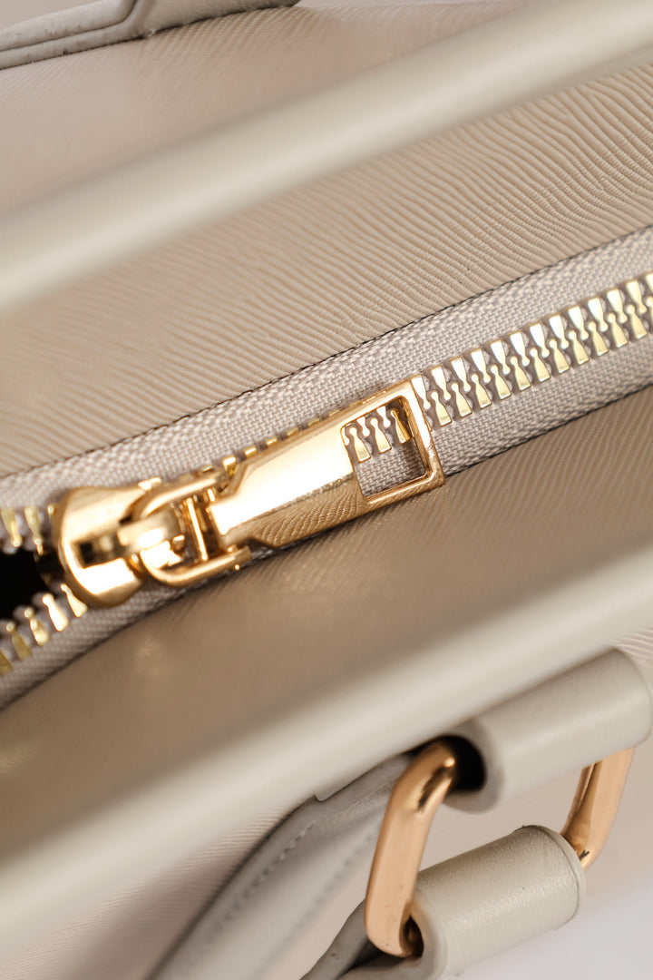 Strap Detail Shopper - Grey/Stone
