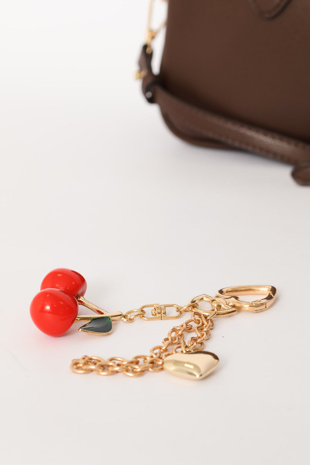 Mini Bowler Xbody With Charm - Chocolate