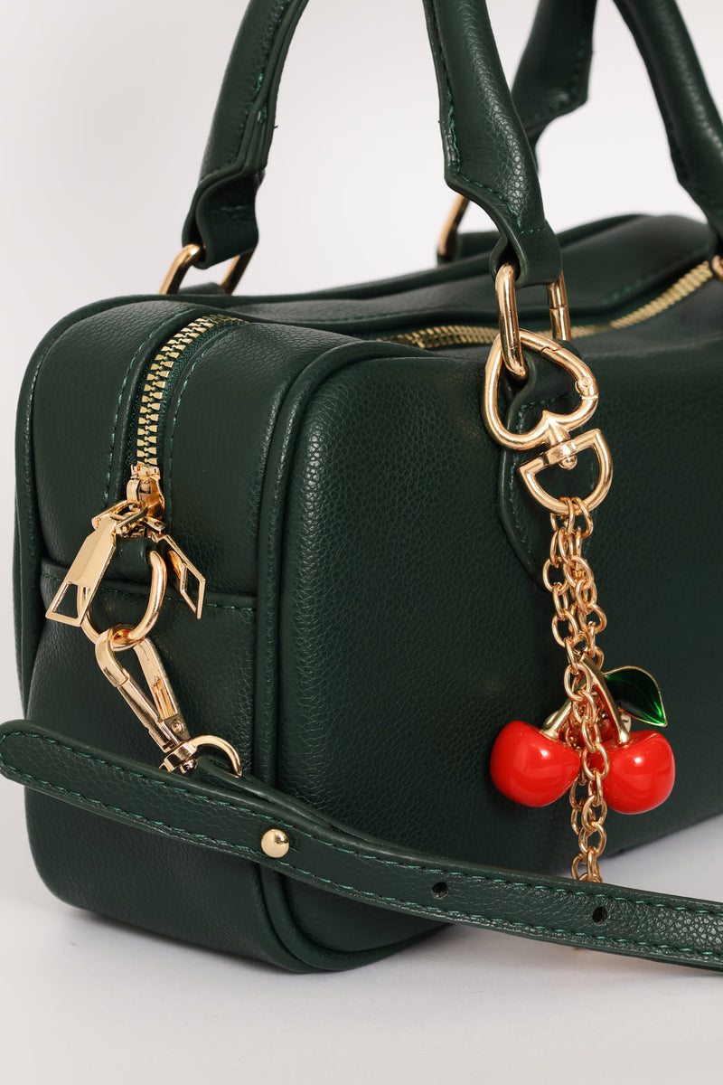Mini Bowler Xbody With Charm - Dk Green