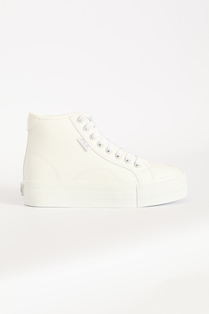 Alessia Platform High Top Sneaker - White