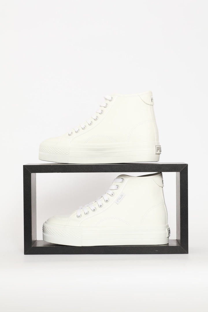 Alessia Platform High Top Sneaker - White
