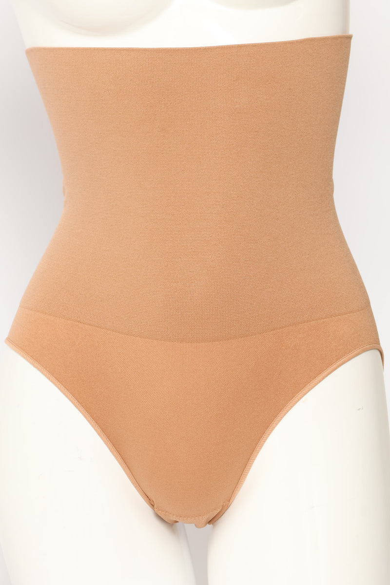2 Pack Seamless Shapewear Brief - Mocha/Black