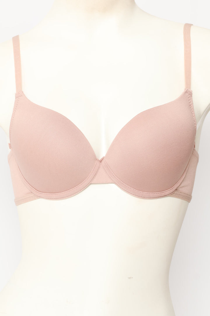 3 Pack T-Shirt Bras - Black/Mocha/White