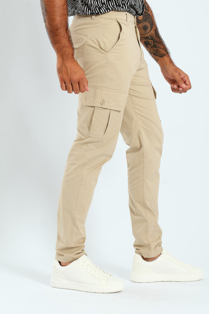 Cargo Pocket Pant - Stone