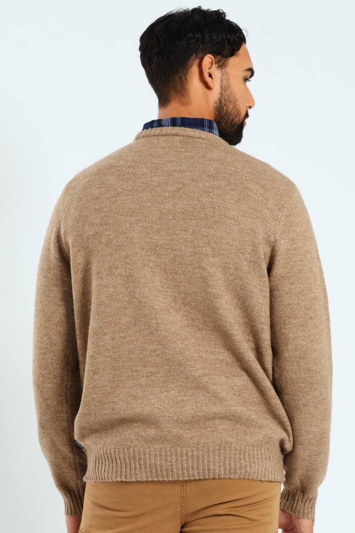 Plain Crew Knitwear - Taupe