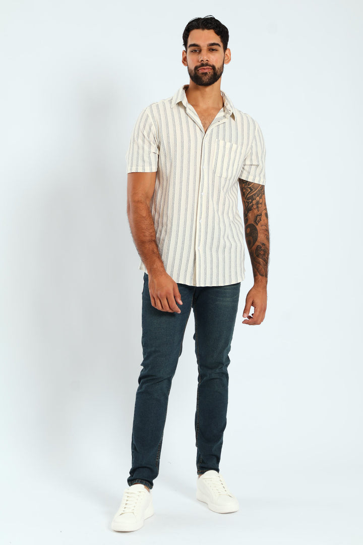 Surf Int Stripe Shirt - Ecru