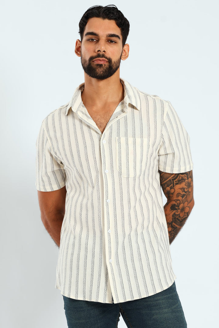 Surf Int Stripe Shirt - Ecru