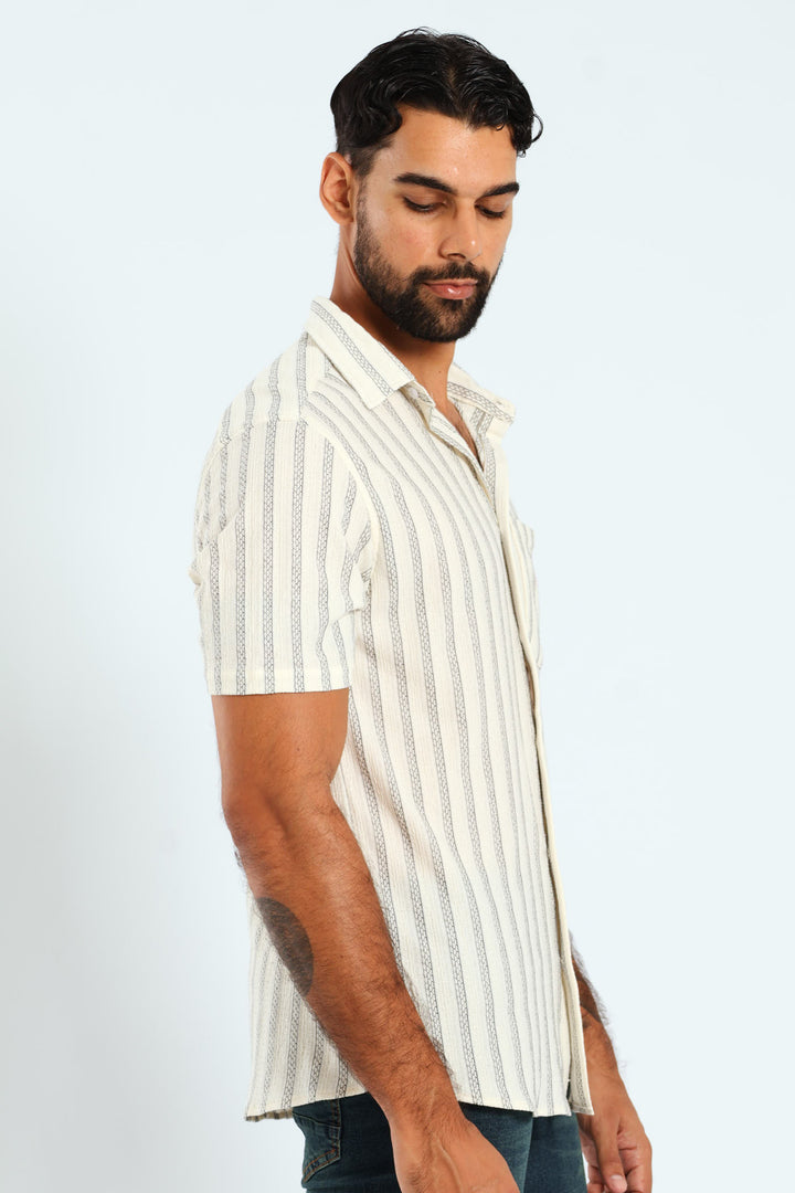 Surf Int Stripe Shirt - Ecru