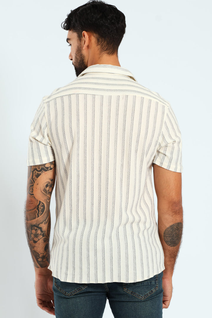 Surf Int Stripe Shirt - Ecru