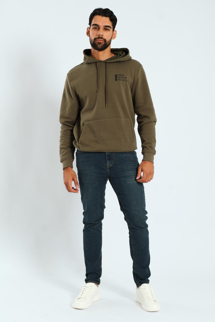Geo Co-Ord Front & Back Hoodie - Fatigue
