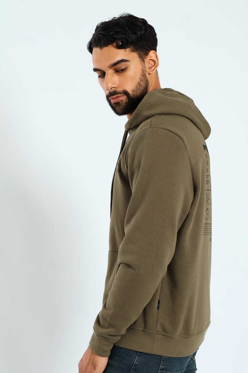 Geo Co-Ord Front & Back Hoodie - Fatigue