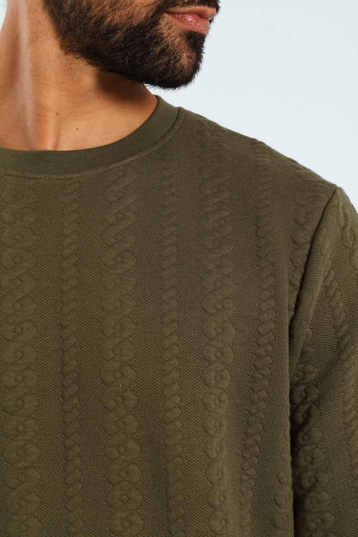 Surface Interest Crew Sweat Top - Fatigue