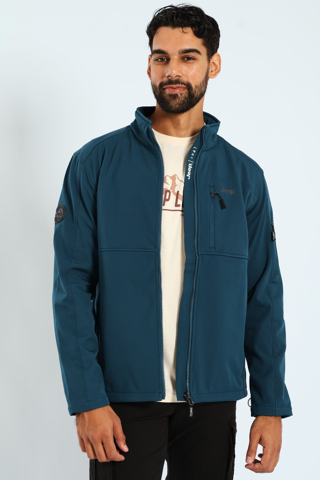 Funnel Neck Softshell Jacket - Navy