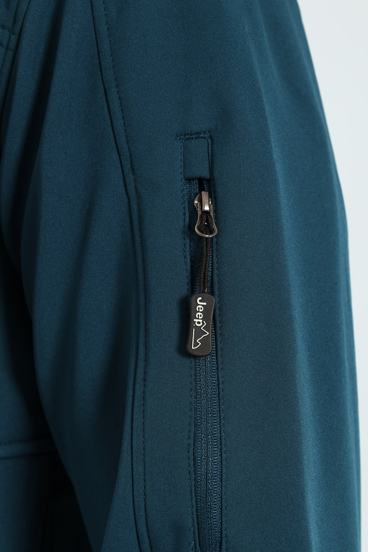 Funnel Neck Softshell Jacket - Navy