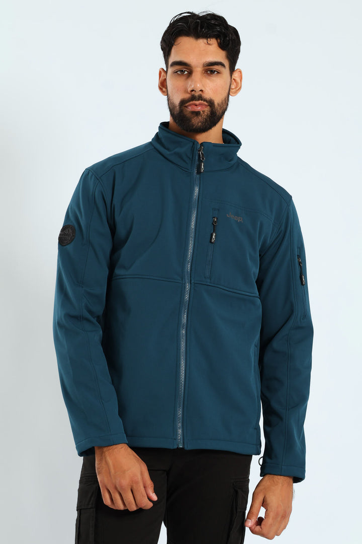 Funnel Neck Softshell Jacket - Navy