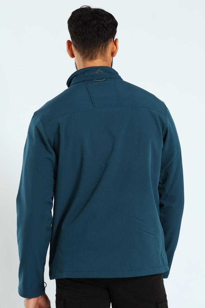 Funnel Neck Softshell Jacket - Navy