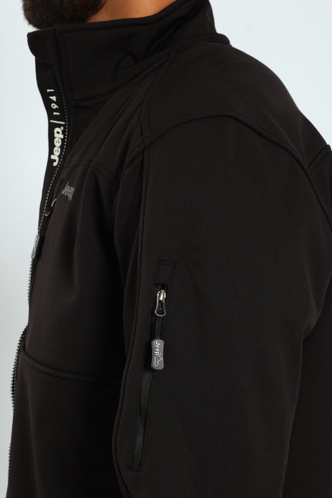 Funnel Neck Softshell Jacket - Black