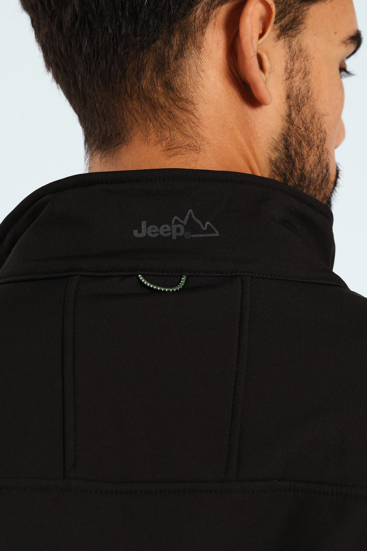 Funnel Neck Softshell Jacket - Black