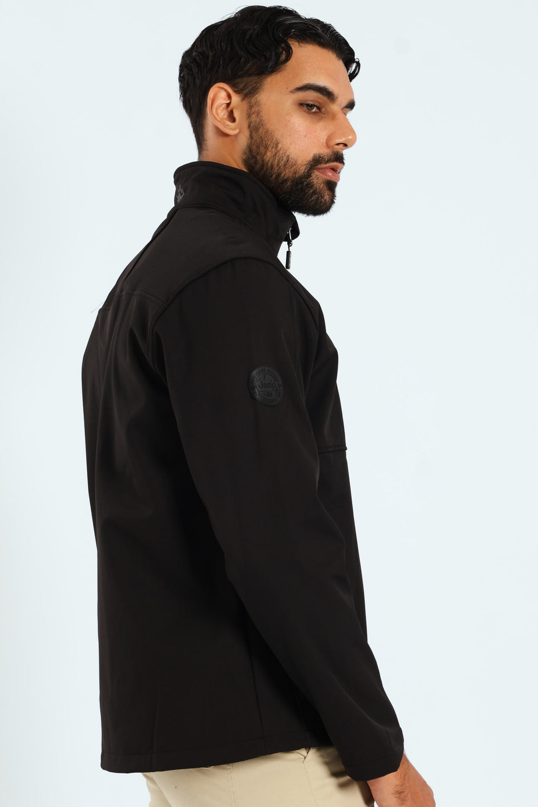 Funnel Neck Softshell Jacket - Black