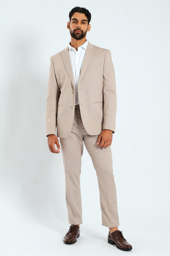 Regular Twill Suit Jacket - Natural