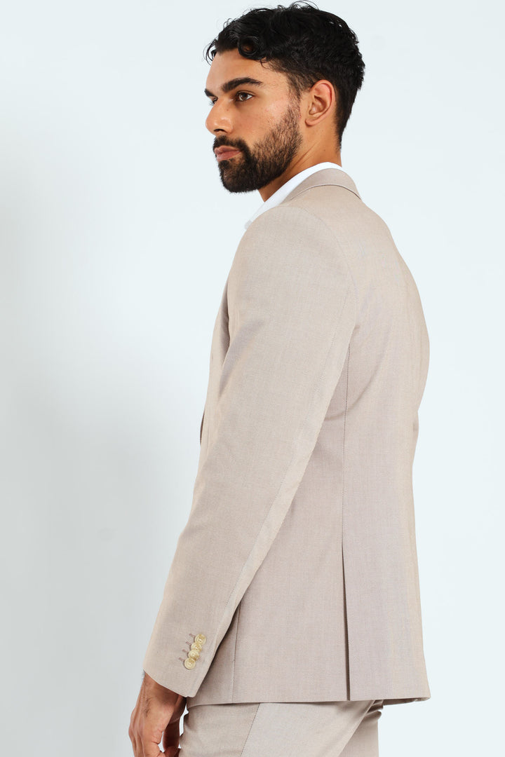 Regular Twill Suit Jacket - Natural