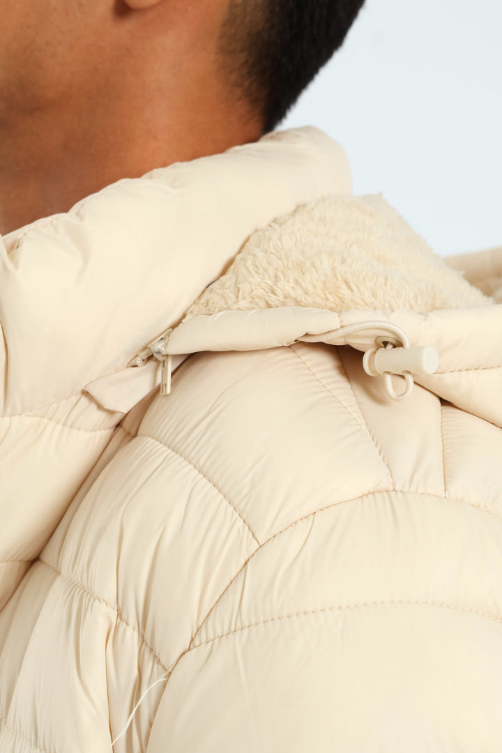 Billy Fur Lined Puffer - Stone