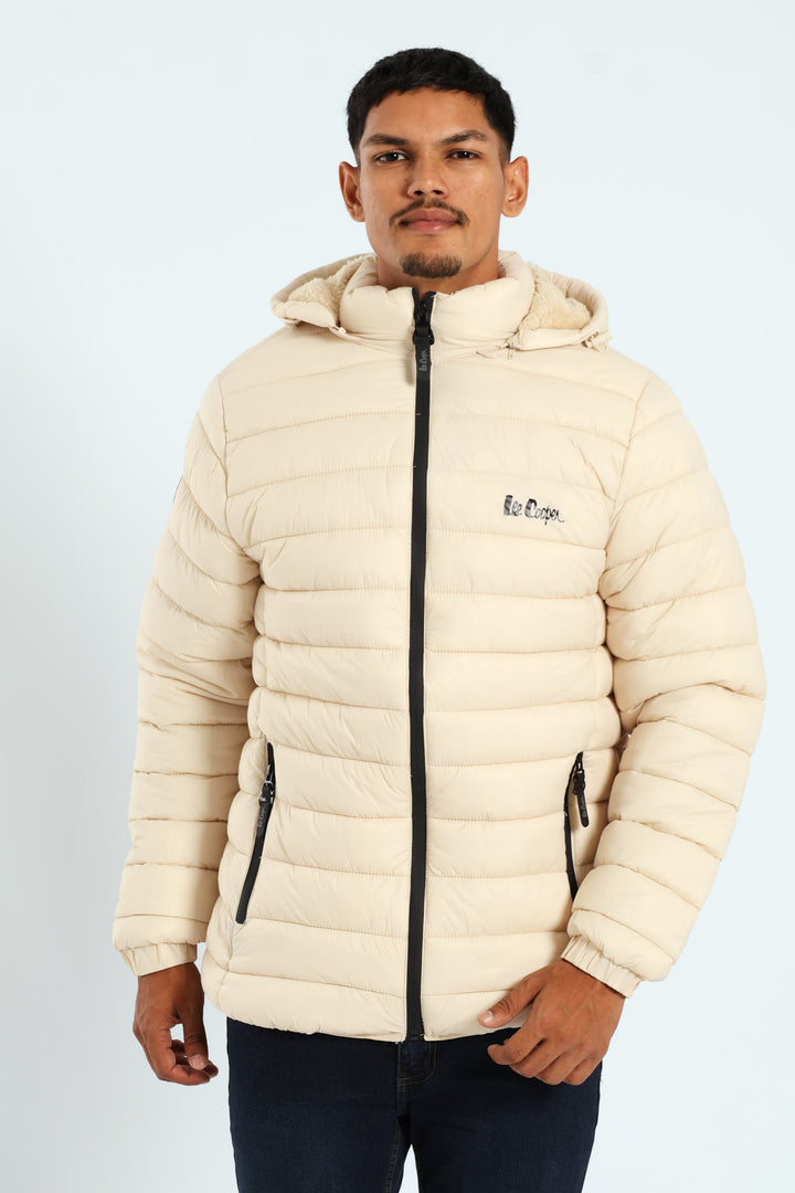 Billy Fur Lined Puffer - Stone