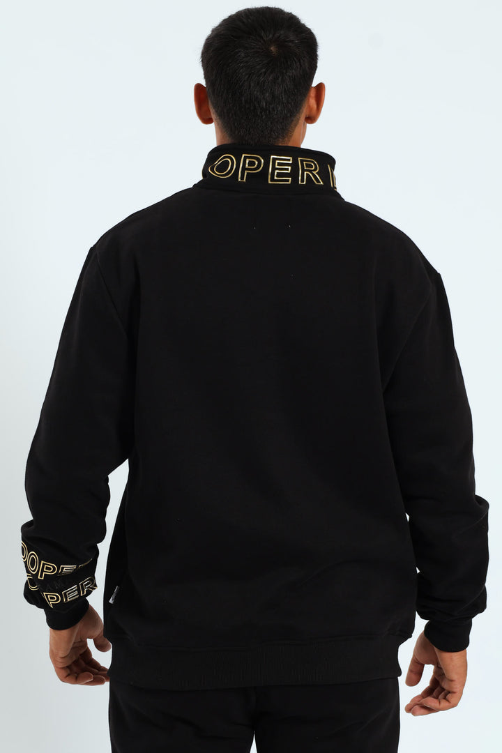 Nkosi Zip Through Fleece Jacket - Black