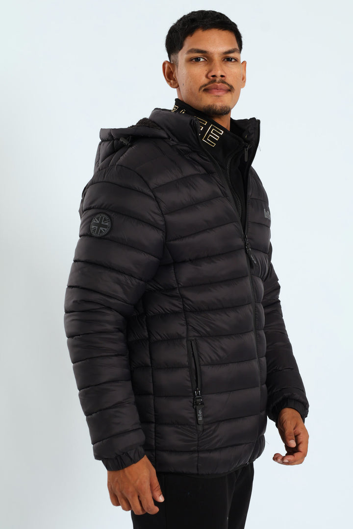 Billy Fur Lined Puffer - Black