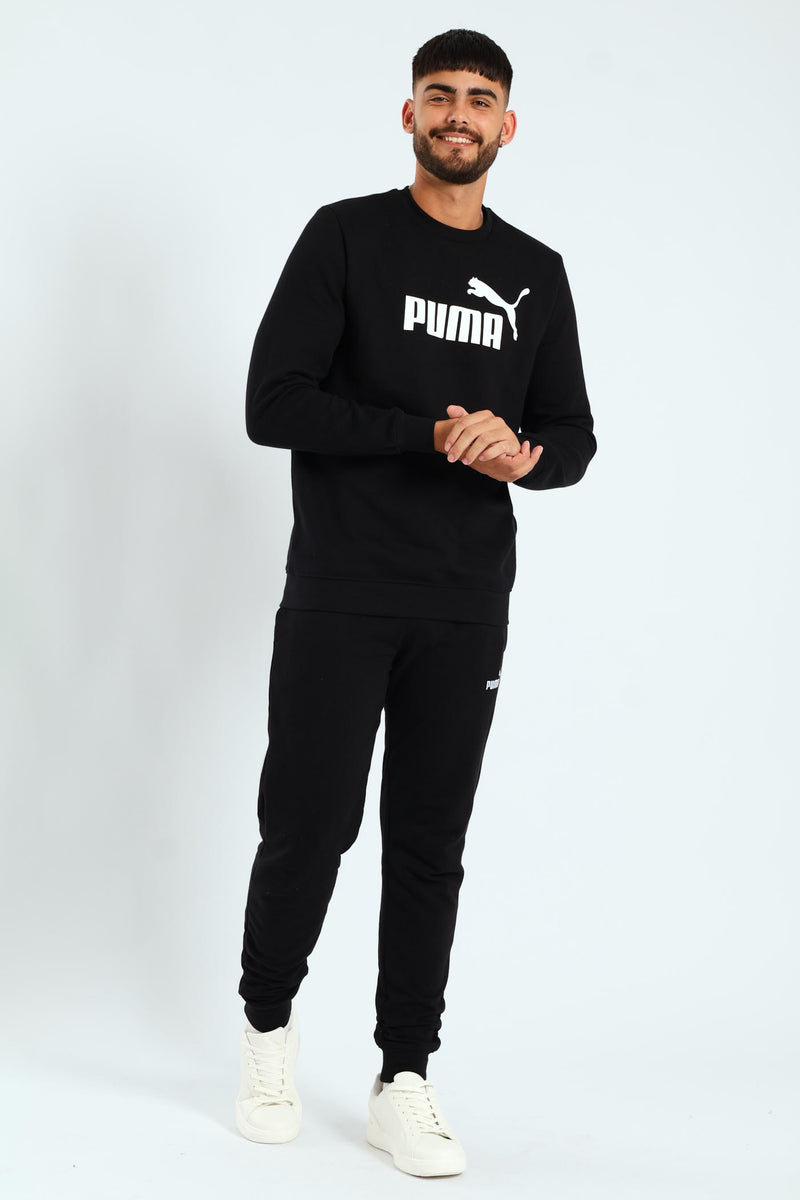 Essential No.1 Logo Crew Top - Black