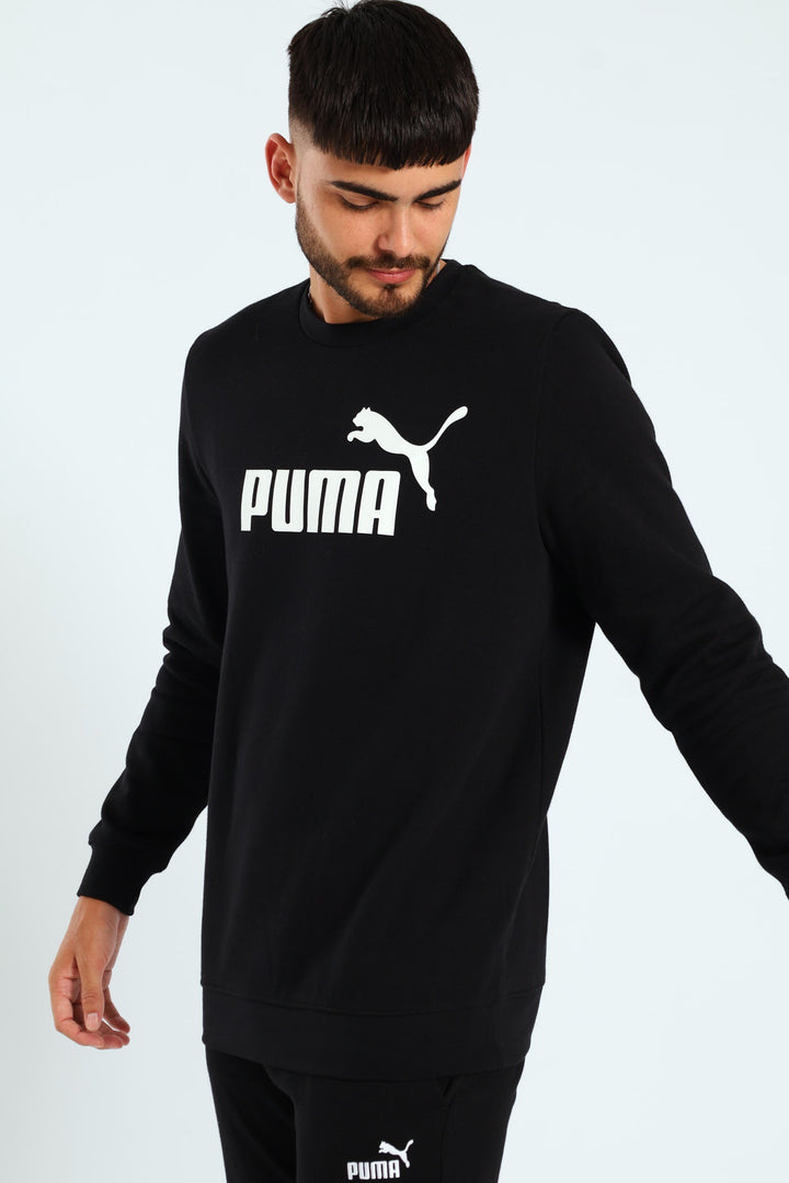 Essential No.1 Logo Crew Top - Black