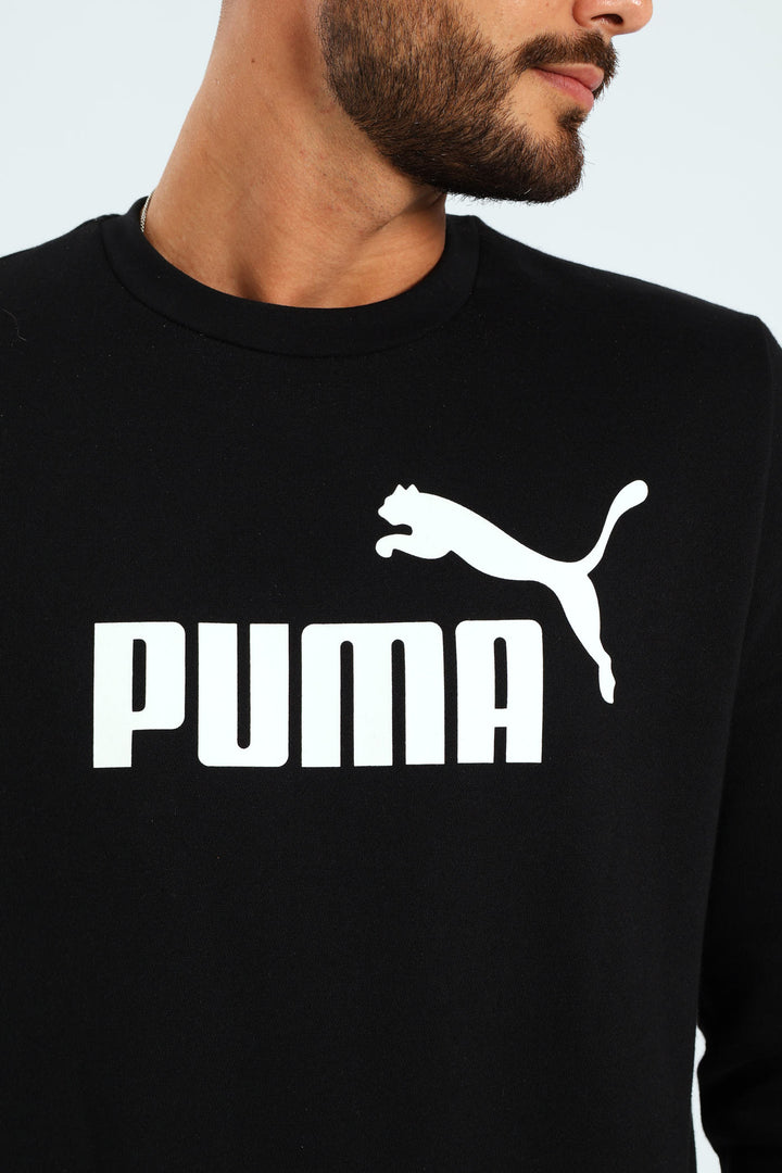 Essential No.1 Logo Crew Top - Black