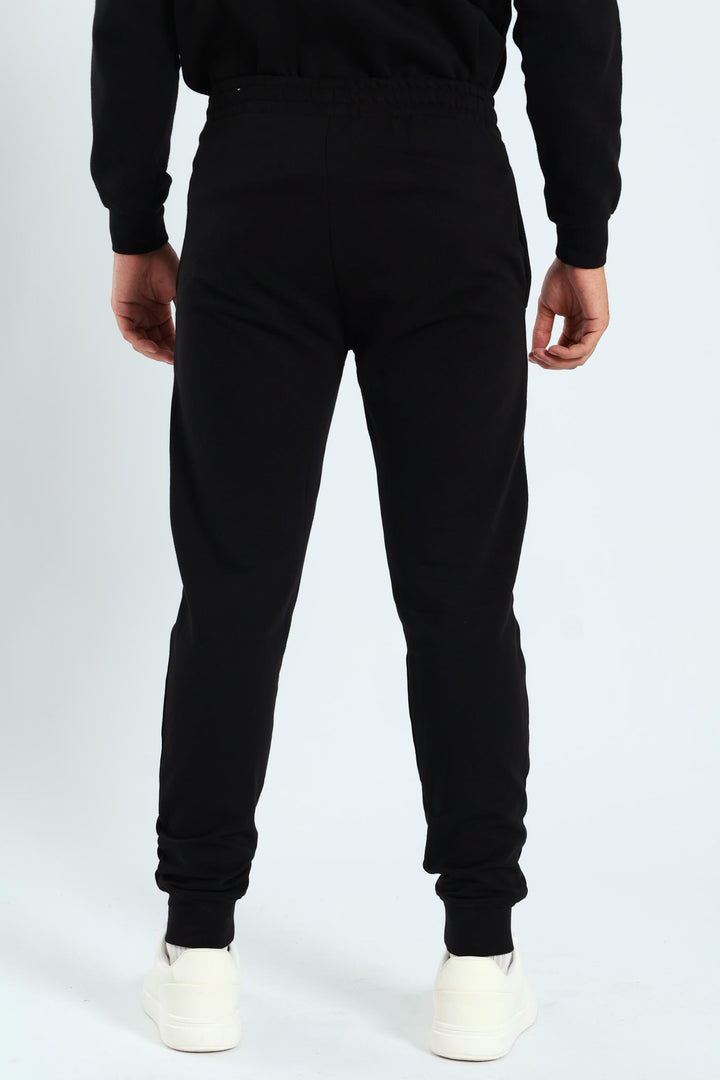 Essential No.1 Logo Slim Sweatpants - Black