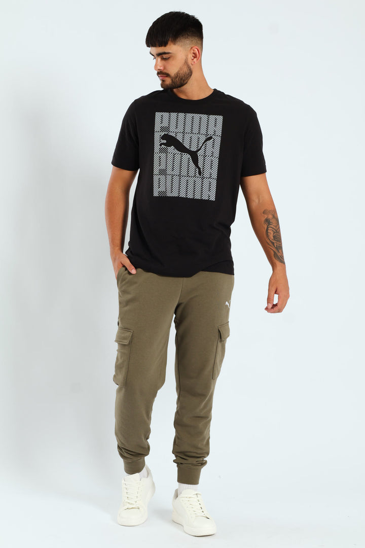 Graphics Wording Tee - Black