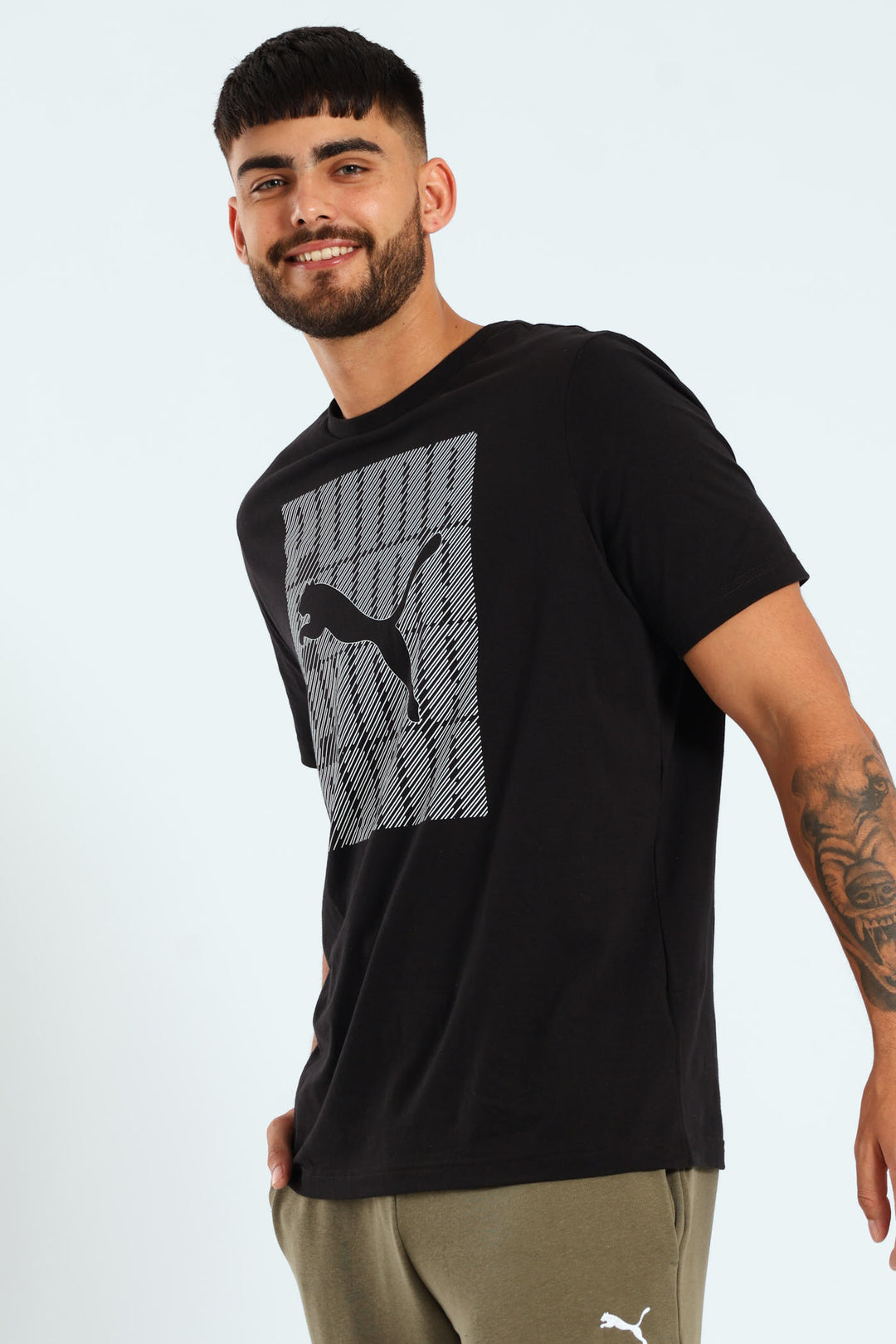 Graphics Wording Tee - Black