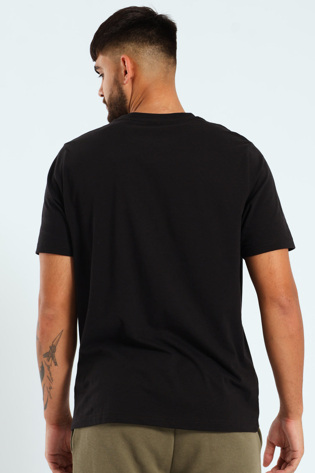Graphics Wording Tee - Black