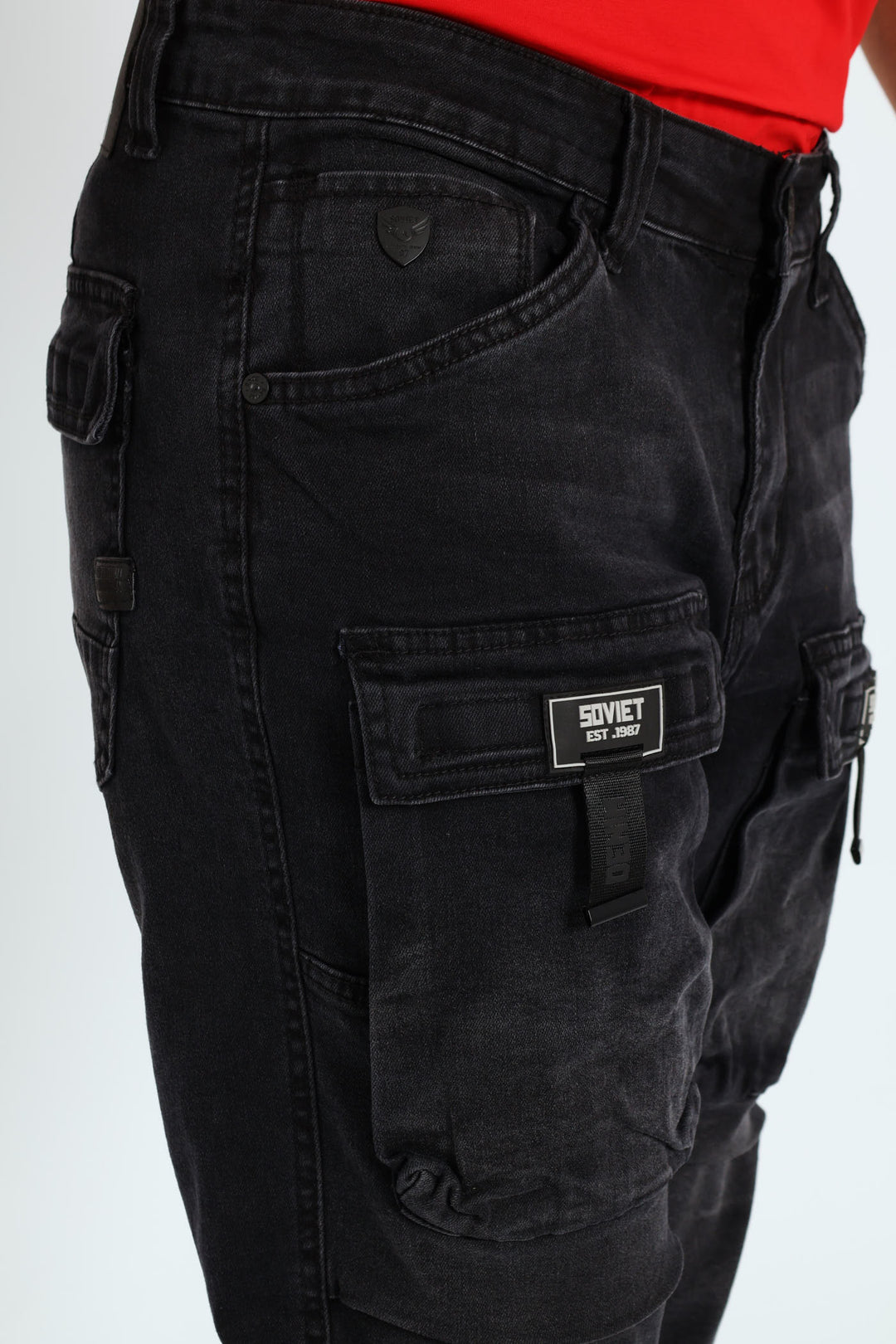 Gunner Cargo Pocket Denim - Black