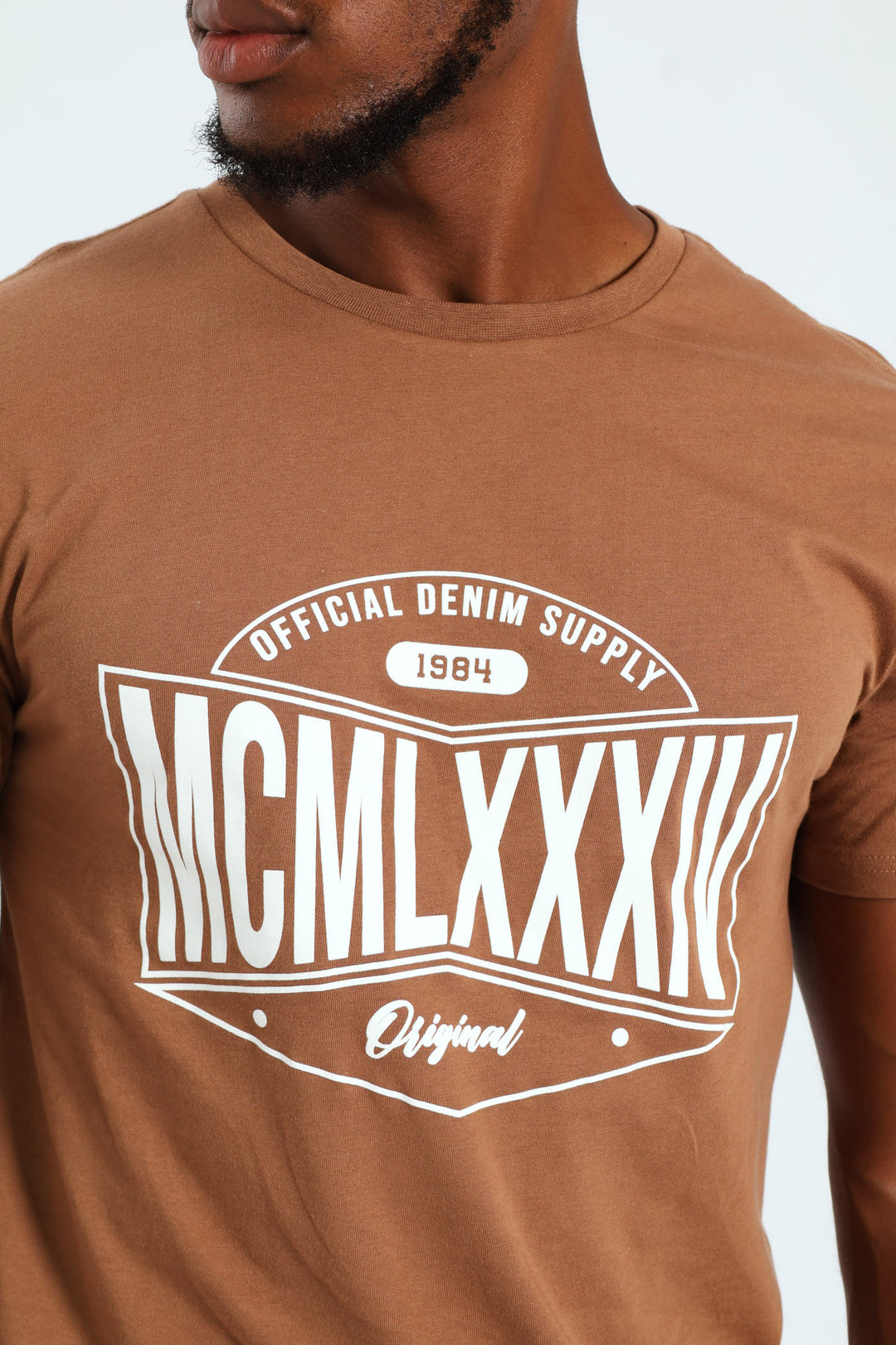Basic Print Tee - Brown