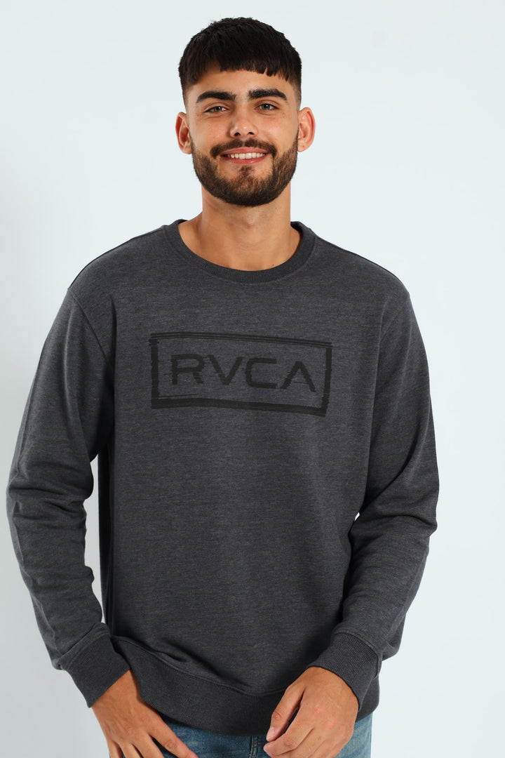 Glitch Frame Crew Top - Grey