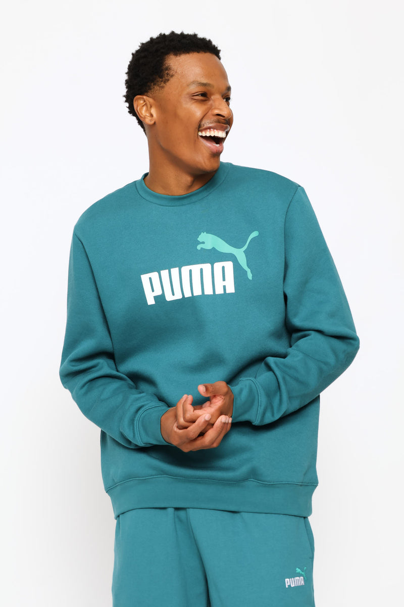 Essential No 1 Logo Fleece Top - Green