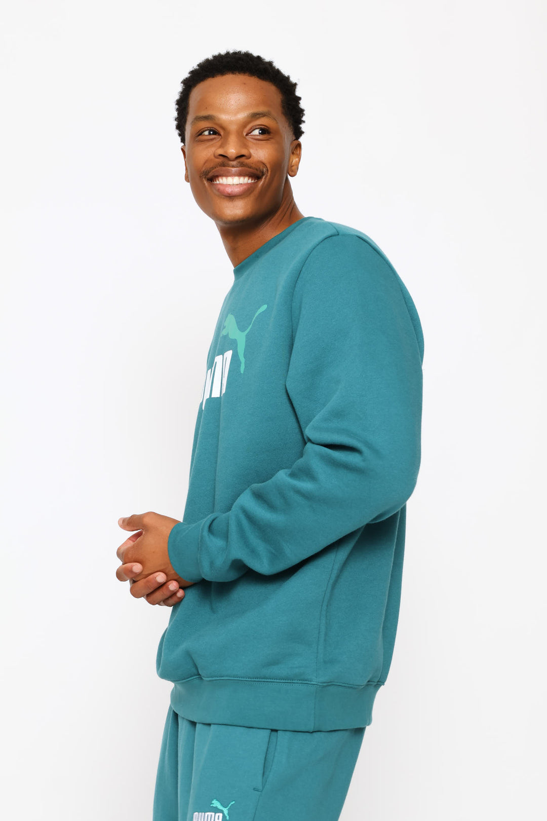 Essential No 1 Logo Fleece Top - Green