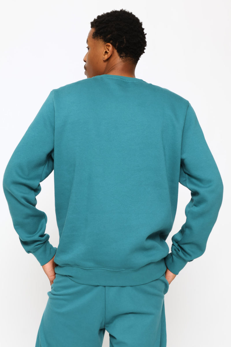 Essential No 1 Logo Fleece Top - Green